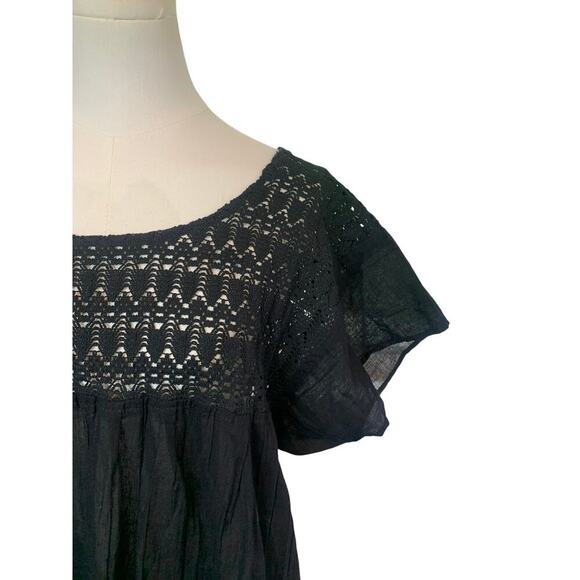 Women's El Interior Black Cotton Shirt - Size XL - Picture 3 of 5